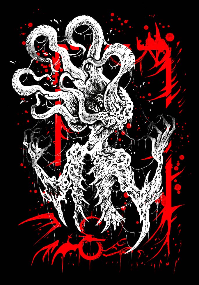 Tentacle: Ilustración que cobra vida en un diseño impactante inspirado en el universo de Lovecraft