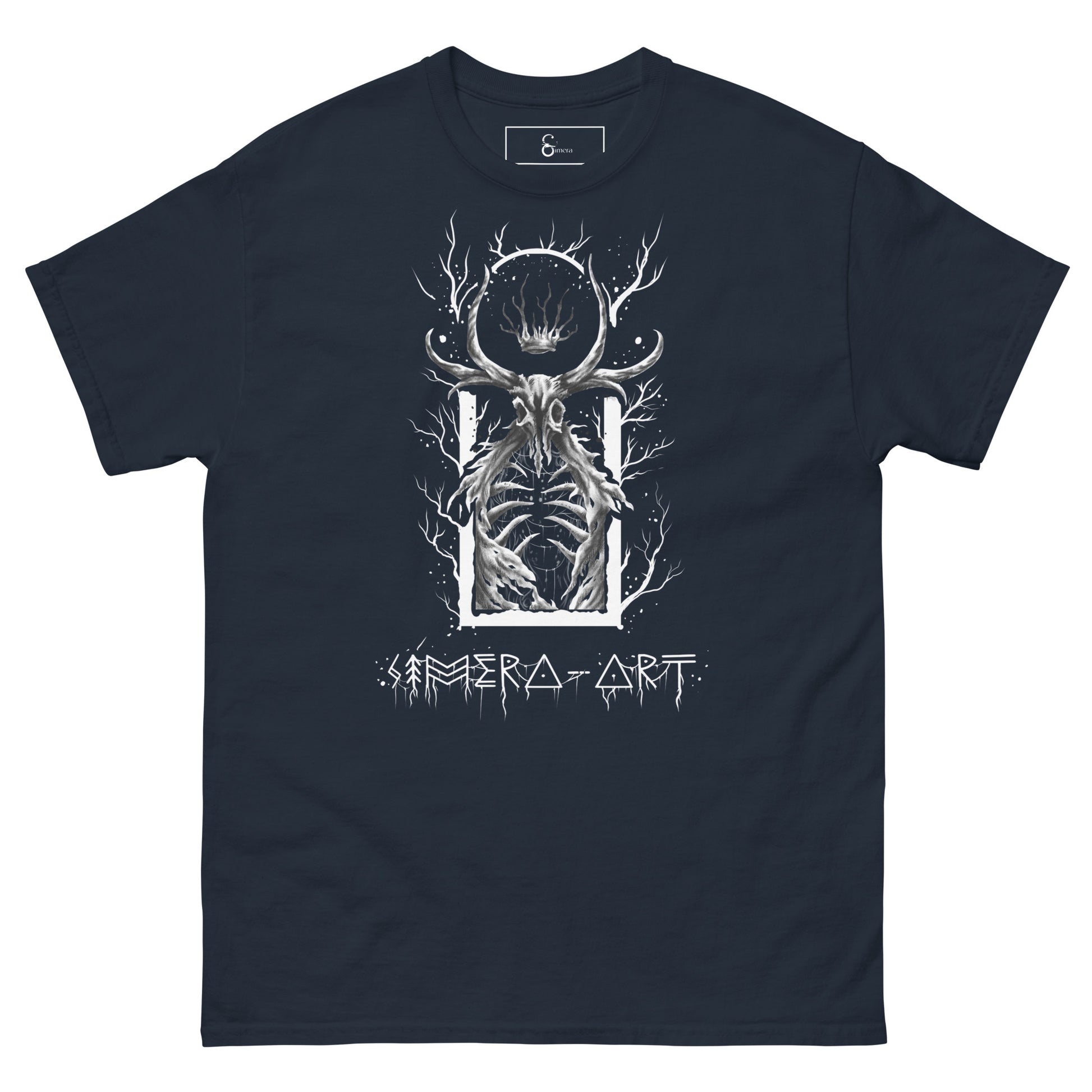 Explora la mitología celta con esta camiseta unisex de Cernunno, diseñada por Símera-Art. Arte exclusivo, estilo único. ¡Compra ahora!