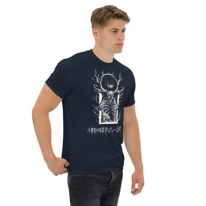 Lleva el espíritu del bosque con esta camiseta conceptual de Cernunno. Edición limitada para amantes del arte y la mitología.