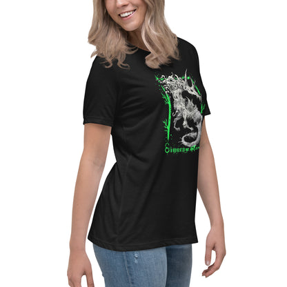 Camiseta Negra Suelta Mujer Hipocamphorror – Estilo Gótico y Comodidad-Colección Símera-Art