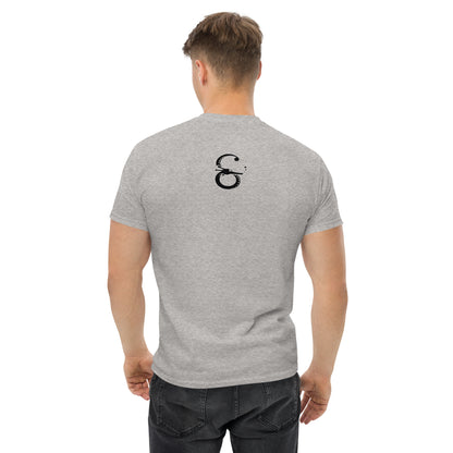 Camiseta Clásica Unisex El Guardián del Hades – Arte y Estilo Atemporal-De espalda-Color gris-Colección Símera-Art