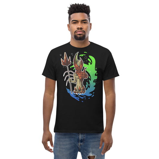 Para los hombres, esta camiseta combina el impacto visual del diseño con un ajuste cómodo y estructurado. Es perfecto para combinar con jeans o chaquetas, dando un toque de personalidad a cualquier atuendo.