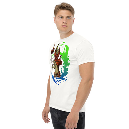 Camiseta Clásica Unisex El Guardián del Hades – Arte y Estilo Atemporal_color blanco-vista lateral izquierdo-colección símera-art