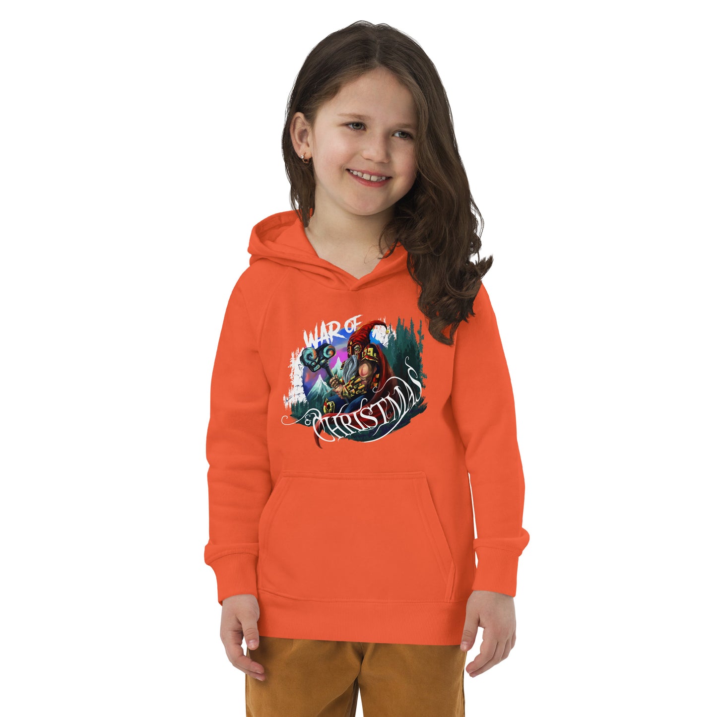 Suave y cálida, esta sudadera ecológica es perfecta para proteger a los más pequeños en las tardes de invierno. Diseño exclusivo War of Christmas.